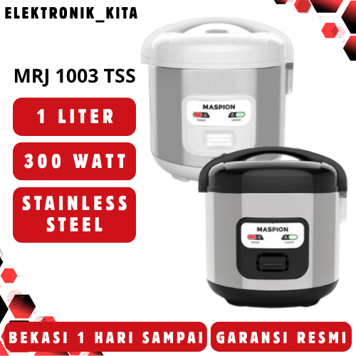 MASPION RICE COOKER 1 LITER MRJ 1003 TSS MRJ1003TSS MRJ-1003TSS MAGIC COM STAINLESS GARANSI RESMI