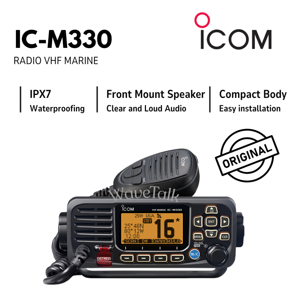 ICOM IC-M330/ICOM M330/ IC M330 RADIO RIG VHF MARINE 100% ORIGINAL & BARU GARANSI 1 TAHUN