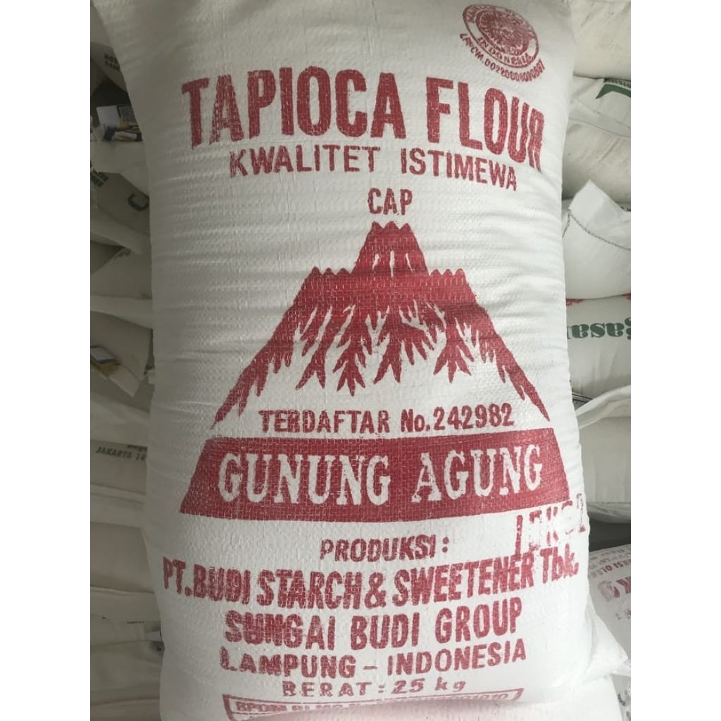 Tepung Tapioka Gunung Agung 25 kg / Sagu Cap Gunung Agung 25 kg Bal / tepung sagu tapioka cap gunung