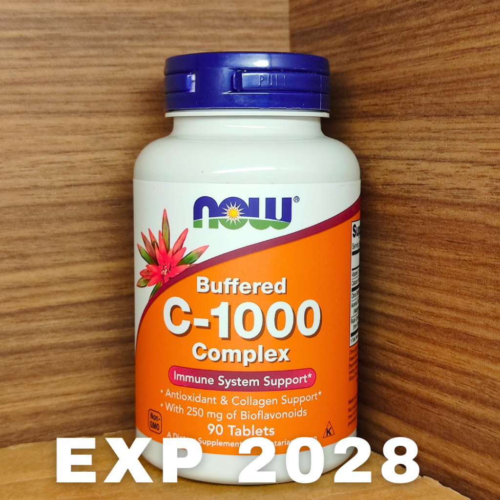 Now Foods Vitamin C Buffered C 1000 mg + Bioflavonoids non acid isi 90