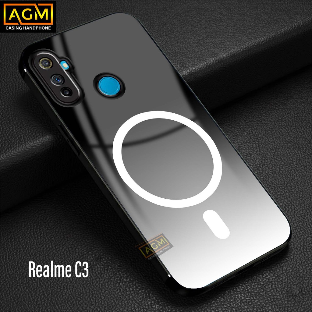 Case Realme C3 - New Softcase Glossy Full Body casing Hp Realme [Motif Magsafe] - AGM Case softcase 