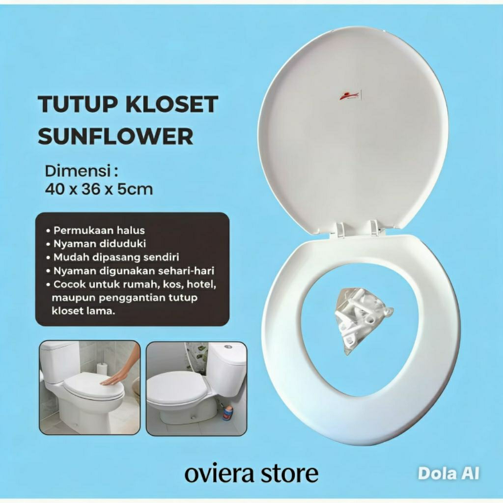 TUTUP KLOSET SUNFLOWER/TUTUP KLOSET WC DUDUK/TUTUP WC DUDUK