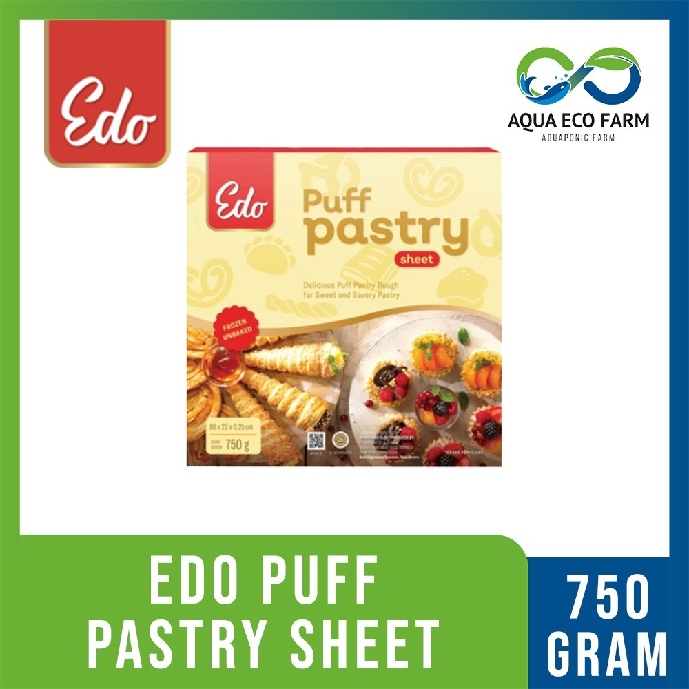 [AquaEcoFarm] Edo Puff Pastry Lembar Siap Pakai 750 Gram | Bandung