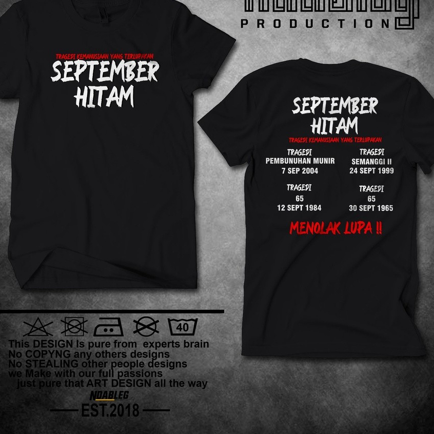Kaos September hitam menolak lupa