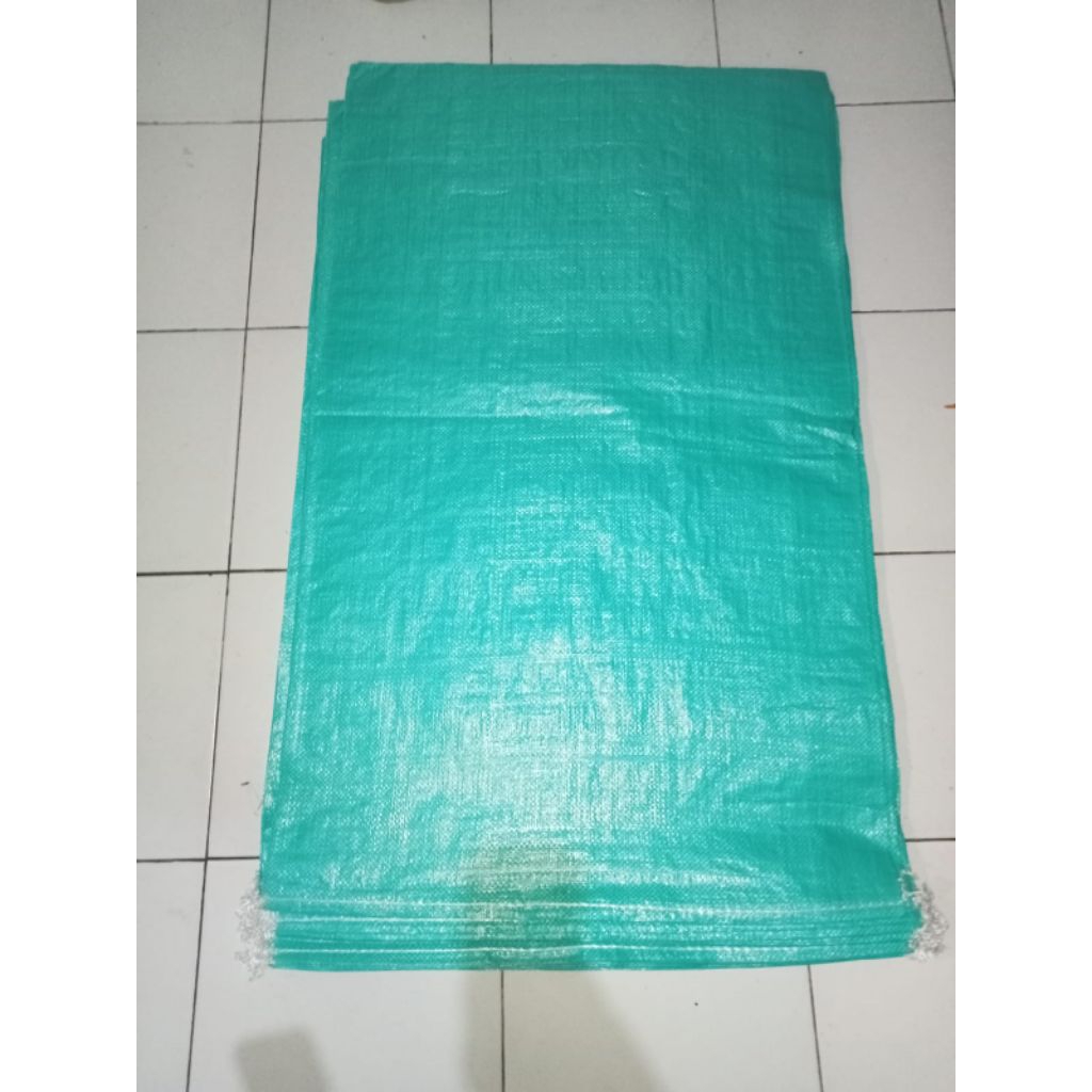 karung plastik baru 65x105 hijau cerah
