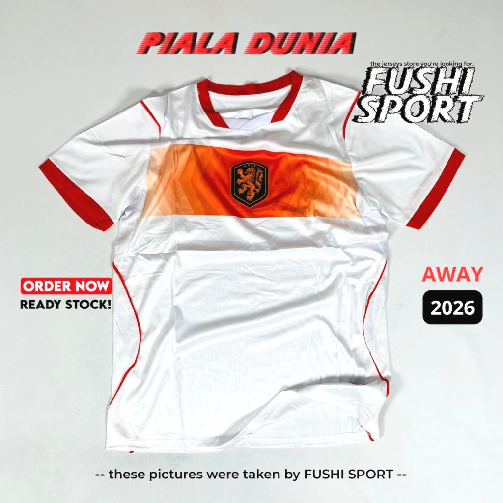Jersey Baju Bola 2026 Belanda Away Piala Dunia Full Patch NEW