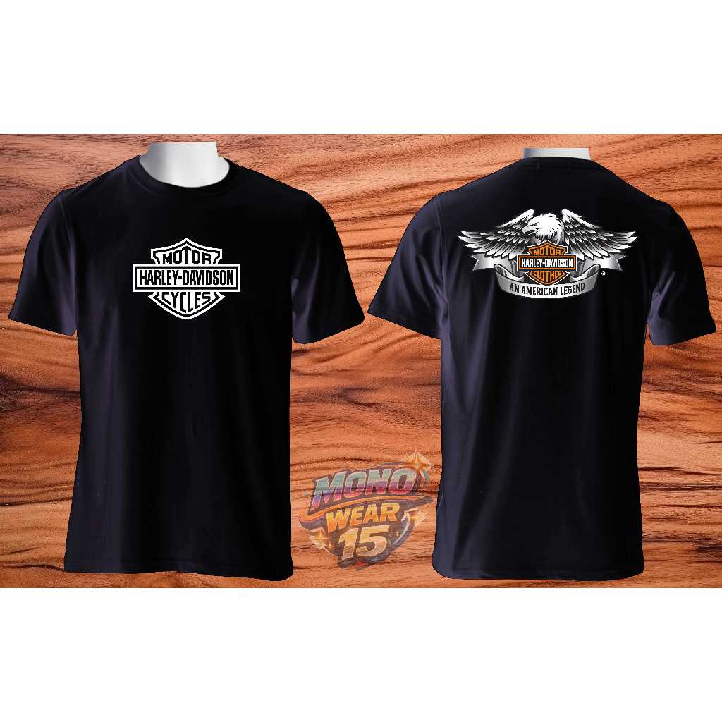 KAOS MOBIL HARLEY DAVIDSON  SABLON TIMBUL TEBAL  DISTRO  ATASAN PRIA WANITA  ORIGINAL COMBED 24S  KA