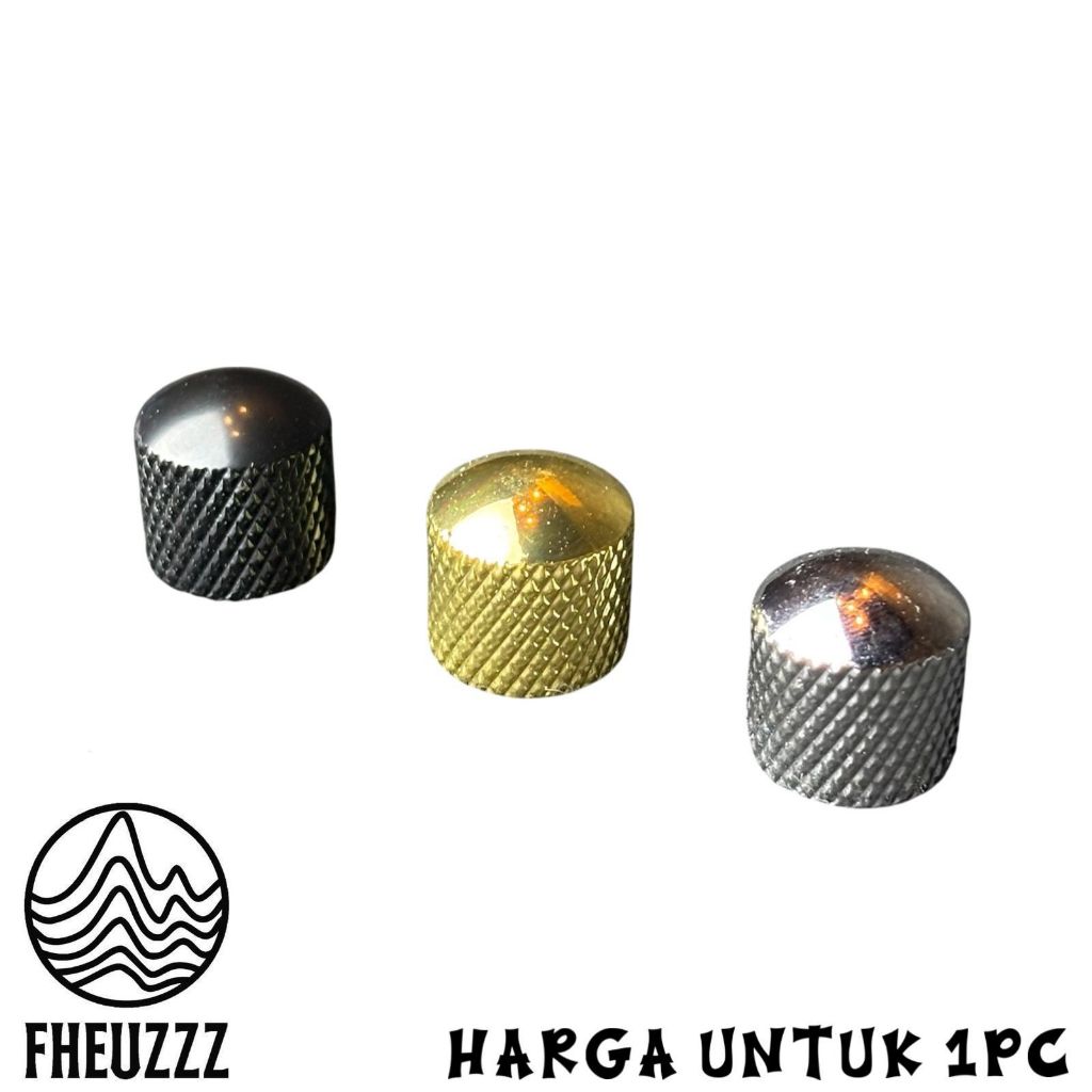 Knob Knop Tutup Potensio Gitar Bass Elektrik Bahan Besi Metal Drat