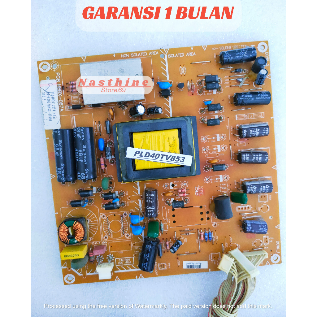 TV LED PLYTRON - SPAREPART - PCB POWER TV POLYTRON. PLD40TV853 / PLD40 TV853