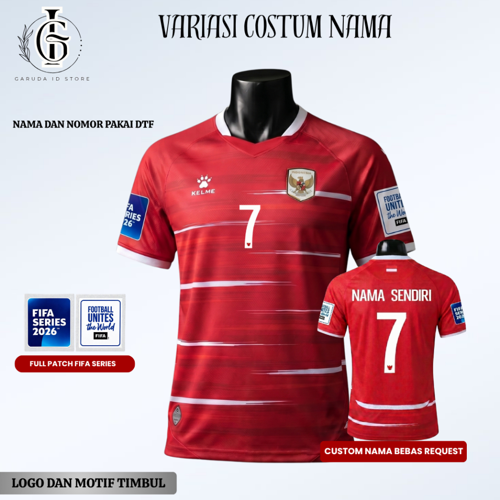 Jersey Timnas Indonesia Grade Ori Home  / Jersey Timnas Indonesia