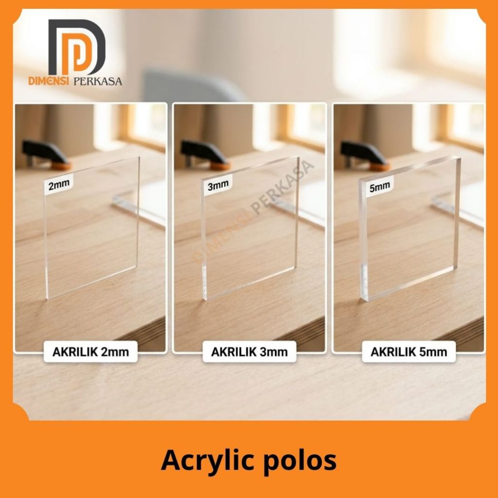 Akrilik bening lembaran - Akrilik polos - Akrilik sheet - Lembaran acrylic tebal 3mm 122 x 244cm