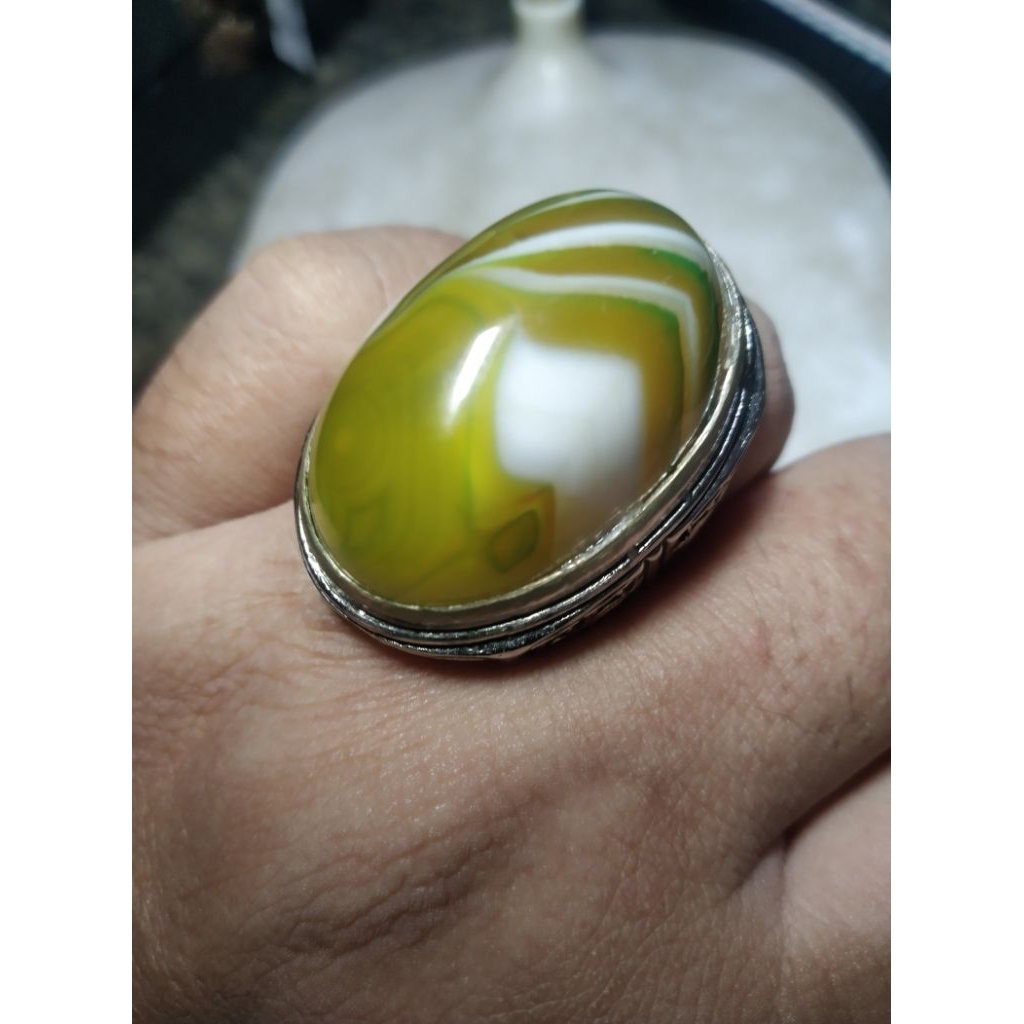 Batu Cincin Akik Sulaiman Daud Natural Alam Unik kode A/31