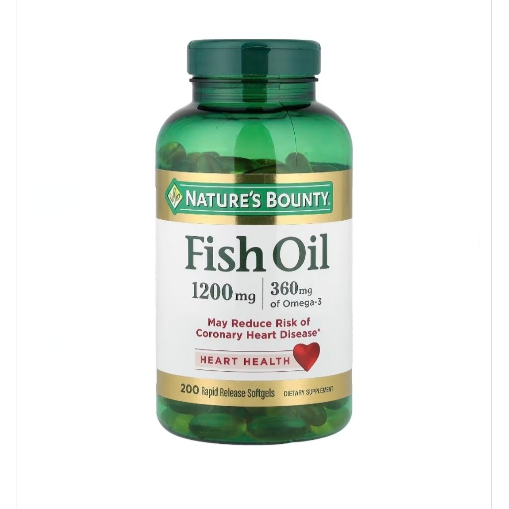 nature's bounty fish oil 1200 mg 360 mg omega 3 200.softgel