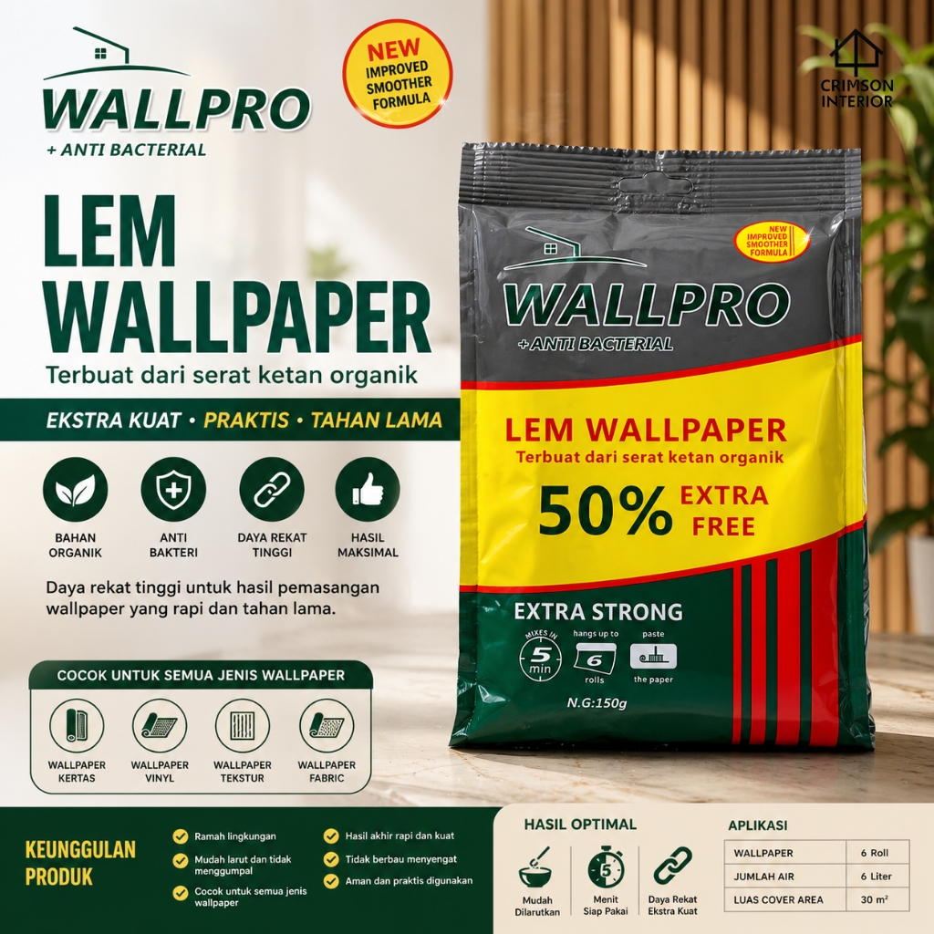 LEM WALLPAPER DINDING / LEM WALLPAPER GLUE / LEM DINDING