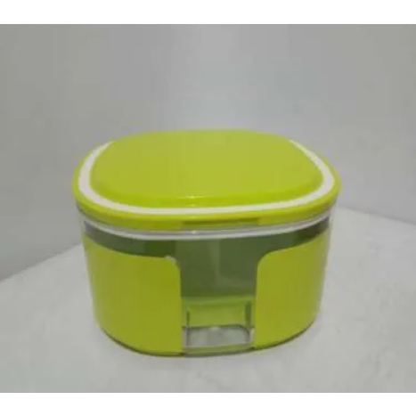 toples tupperware window canister hijau