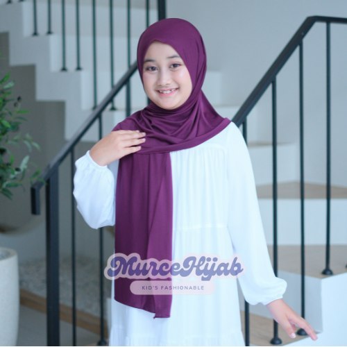 Jilbab Instan Pashmina Jahit Dagu Anak Remaja Umur 8-15 Tahun Spandek Jersey Adem Kerudung Anak