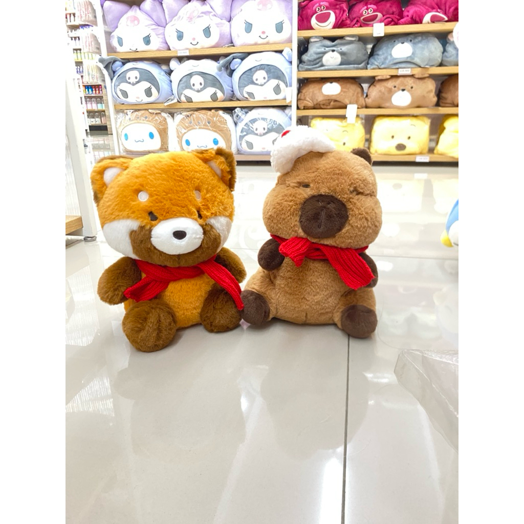 Miniso Wish Massager plush Toy / red panda Capybara mainan anak boneka