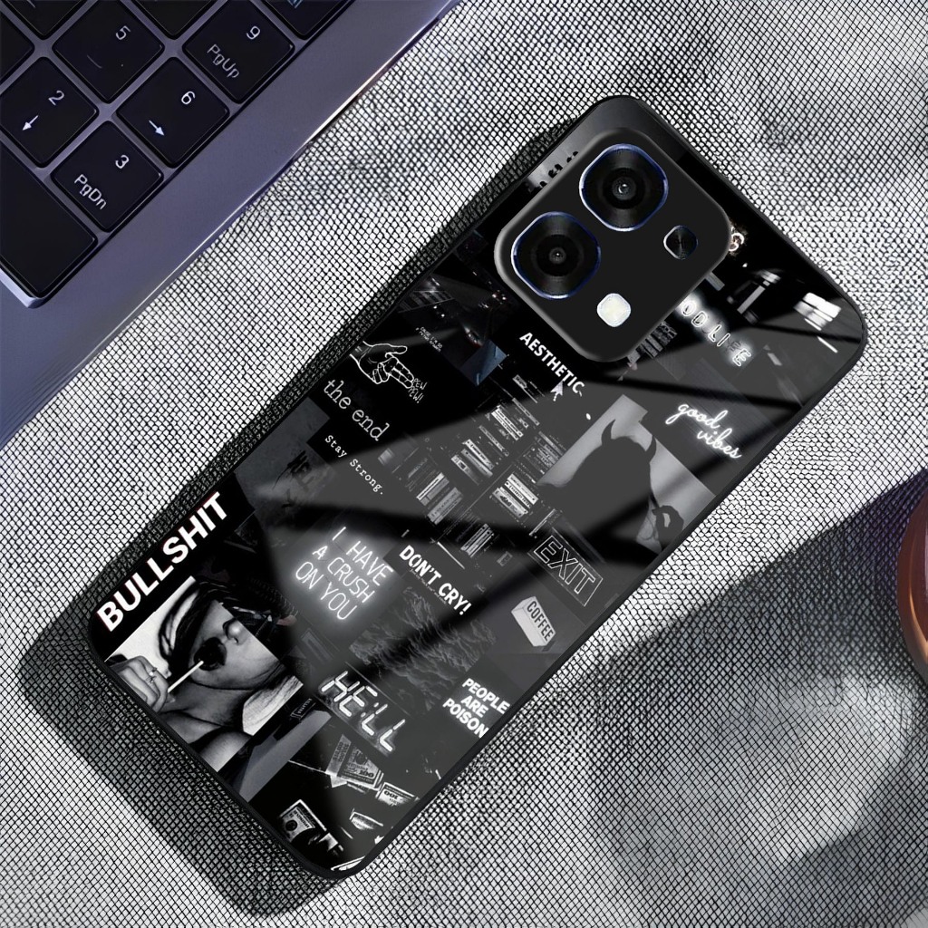 CL Softcase Glass For Oppo A6 Pro - Case Glass Oppo A6 Pro - Casing Kaca A6 Pro Terbaru - Casing Mur