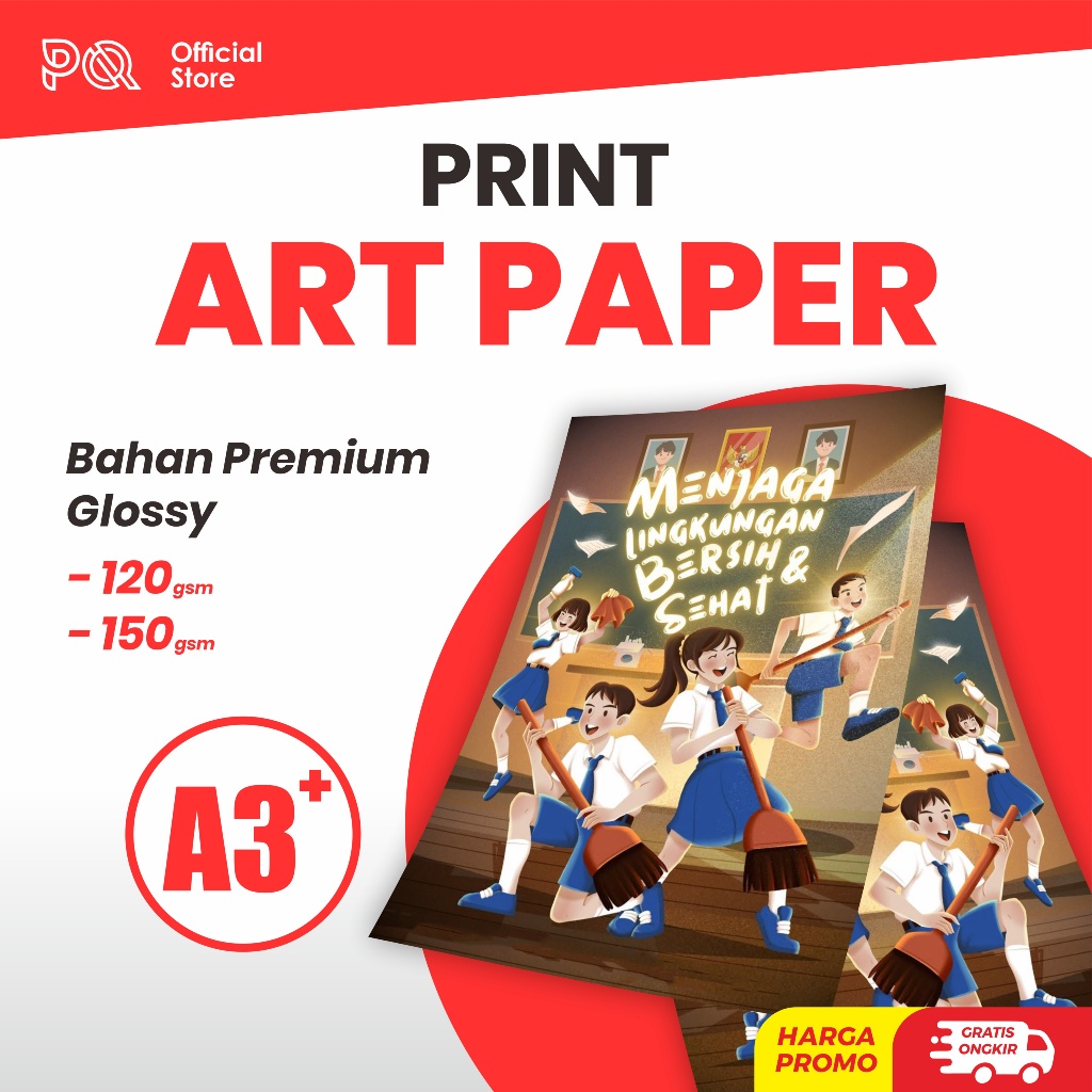 CETAK A3+ MURAH / PRINT A3+ 1 SISI DAN 2 SISI KERTAS ART PAPER