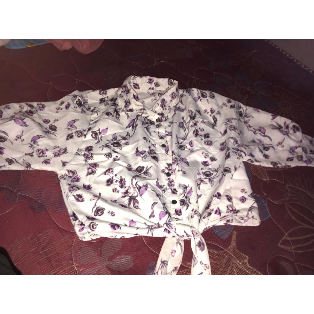blouse bunga2 lilac