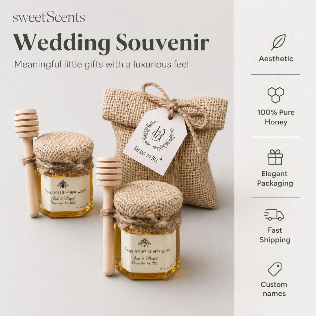 Souvenir Pernikahan Madu 50ml Kemasan Pouch Goni Aesthetic Wedding Sovenir Gifts Hadiah Premium