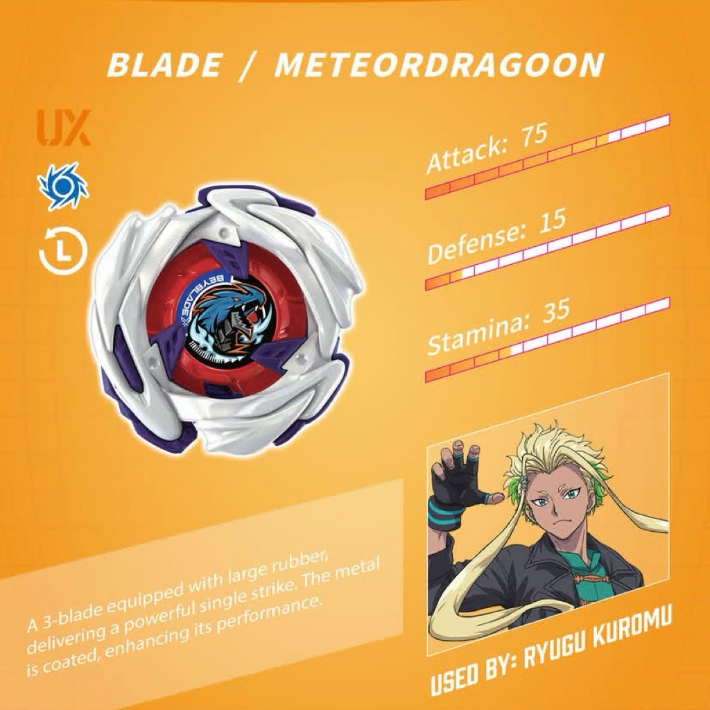 Beyblade X Blade Meteor Dragoon New Ori Takara tomy
