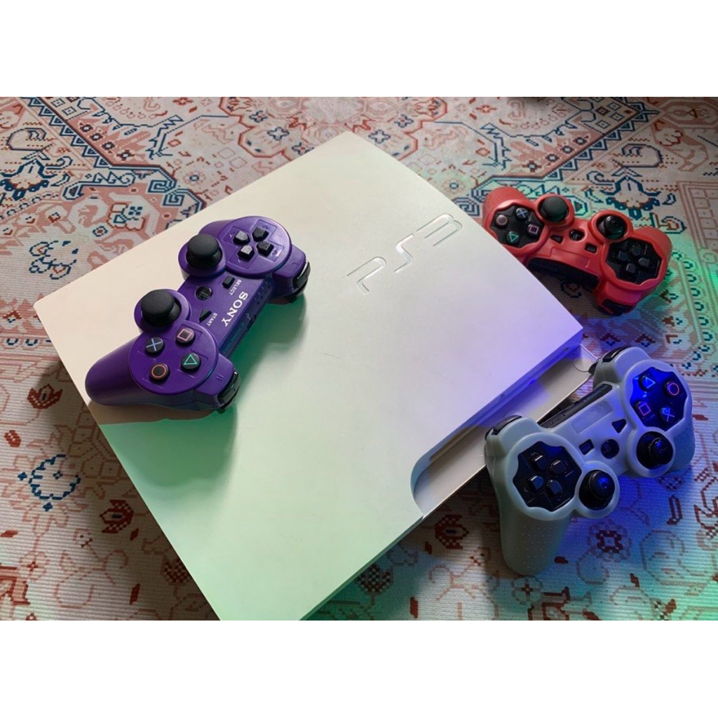 Ps3 Slim HEN Seri 3000A White Edition (500 Gb & 48 Games included) Seperti Baru Edisi Putih (Langka)