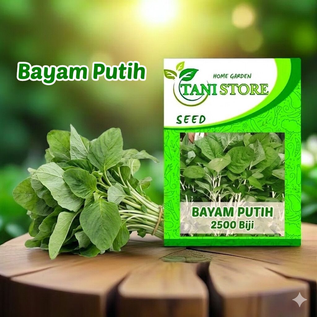 Benih Bibit Bayam Batang Putih Bayam putih Unggul ±2500 Butir