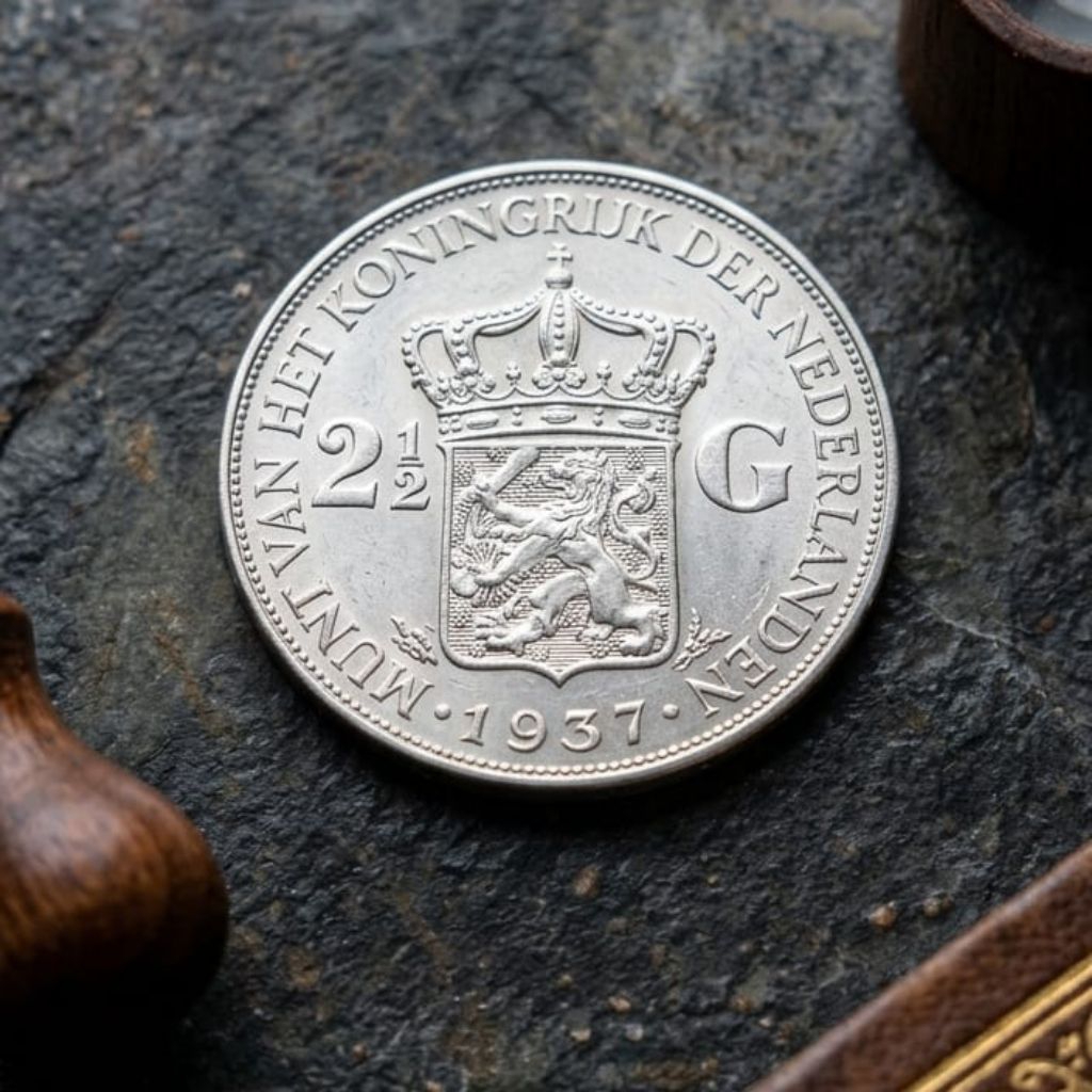 koin Wilhelmina 2 1/2 GuLden