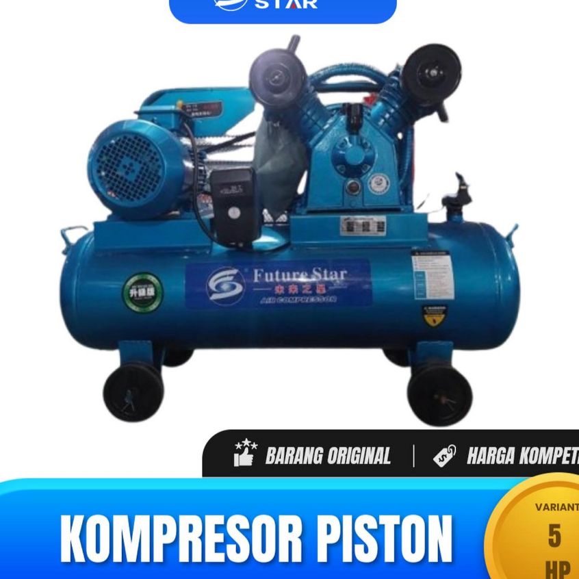 KOMPRESOR ANGIN 4KW / 5HP KOMPRESOR PISTON LISTRIK V-0,67/8 BAR