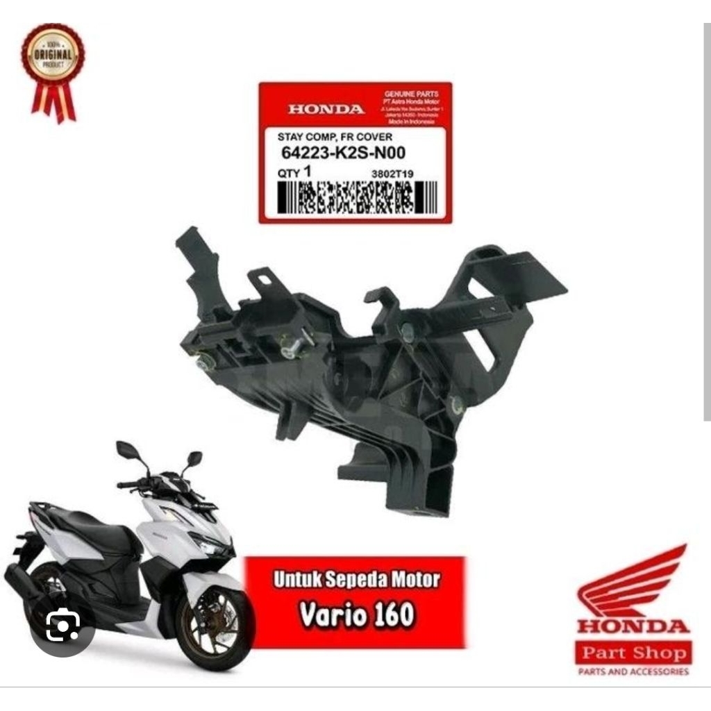Stay Comp Dudukan Panel Tameng Lampu Depna Vario 160 K2S 64223-K2S-N00