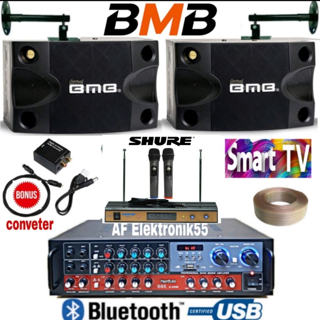 Paket Sound Karaoke Speaker BMB Speaker 8 Inch Original