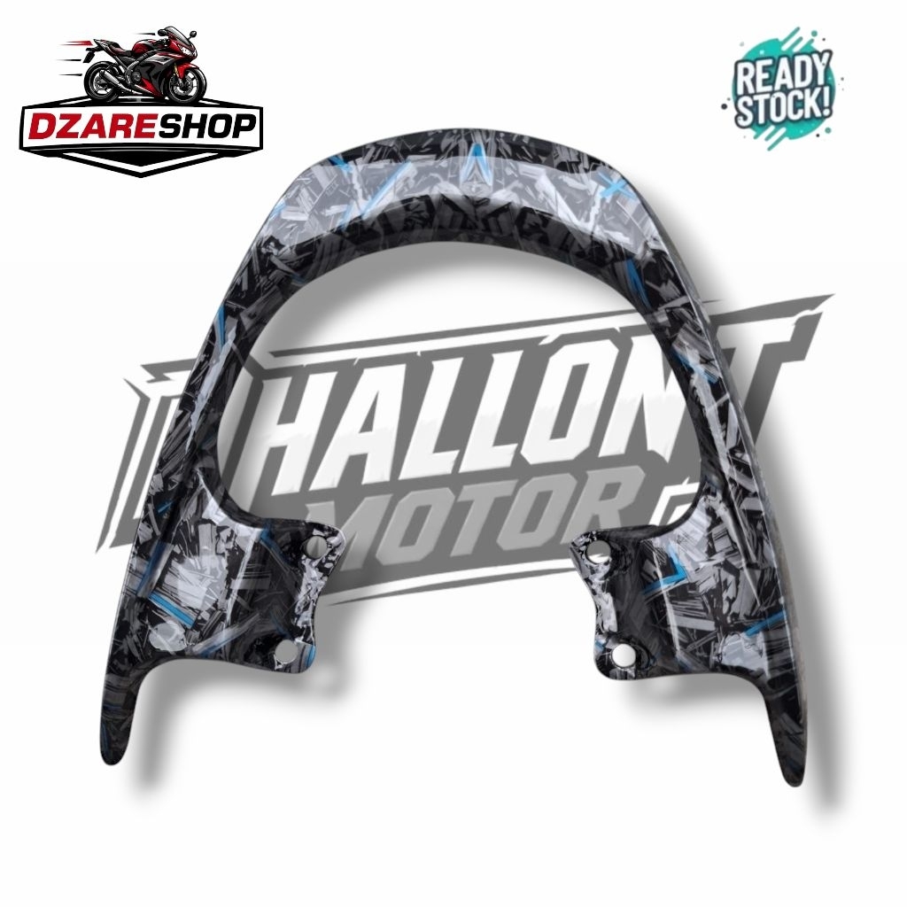 Behel Begel Planger Yamaha Mio Amore Thailand Carbon Forget Biru Serat Kevlar Pegangan Jok Belakang 