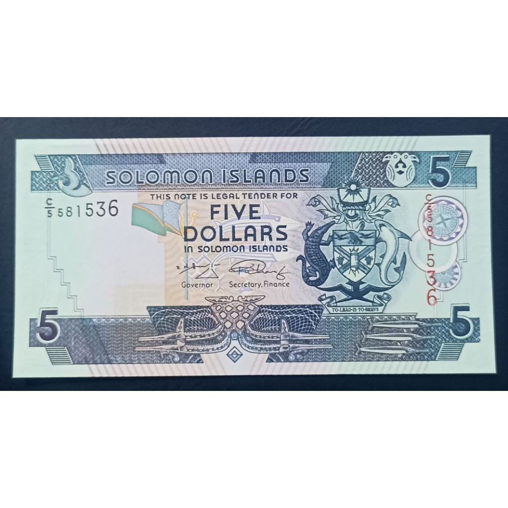 UANG KERTAS SOLOMON ISLANDS 5 DOLLARS