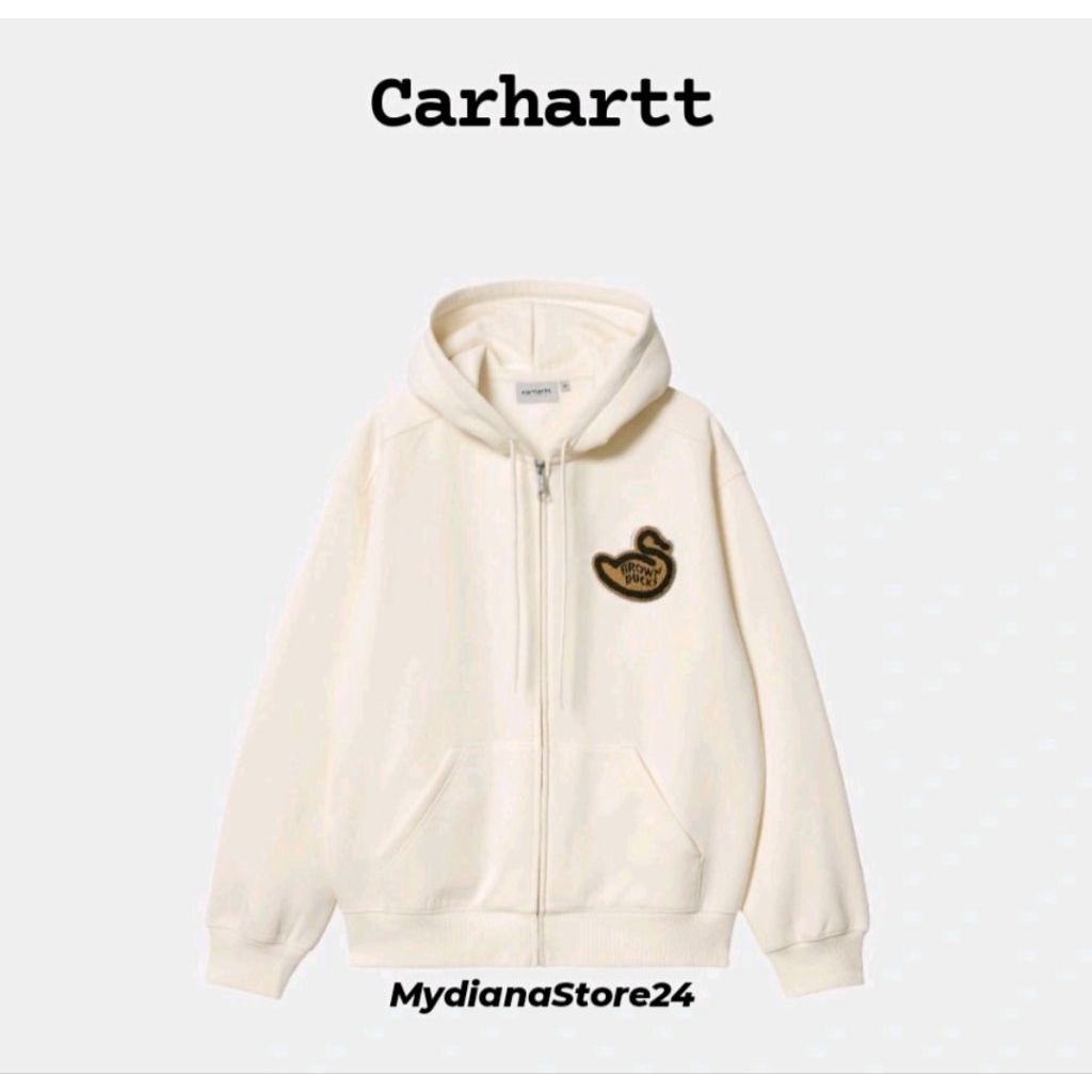 CARHARTT - CARHARTT WIP HOODED BROWN DUCKS JACKET - WAX