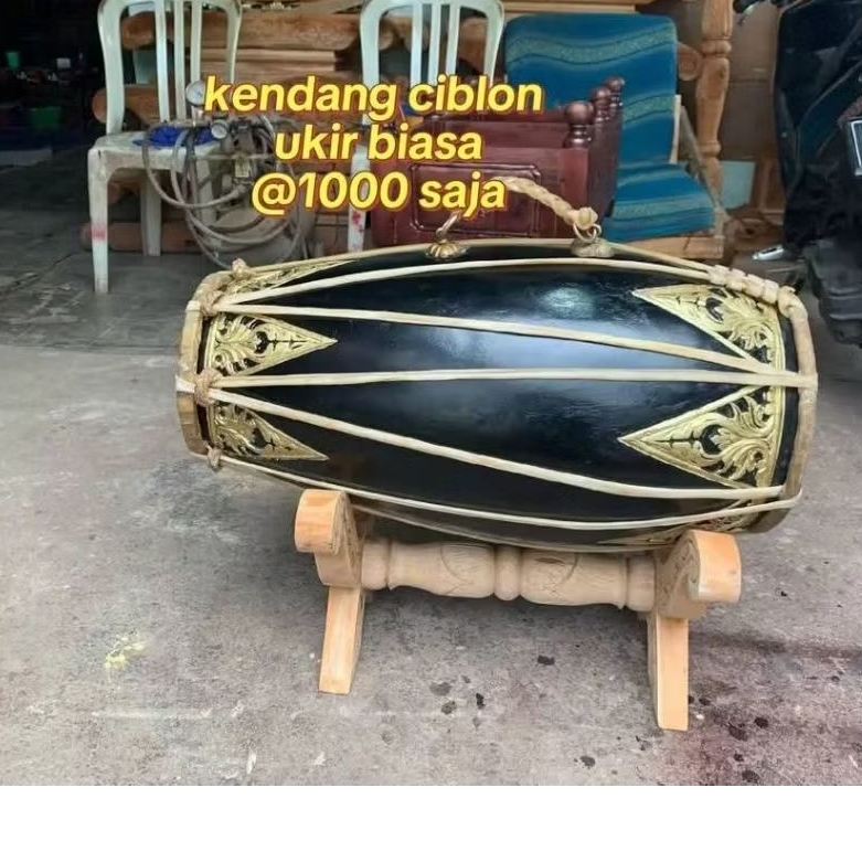 Kendang Ciblon Ukir Biasa Gendang Ukir Kayu Mangga Kendang Karawitan Campursari Wayang Gamelan