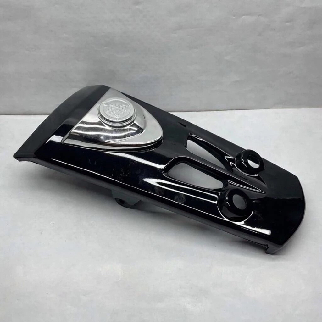 Panel tameng depan warna hitam set emblem crom yamaha fizr pnp vega r lama