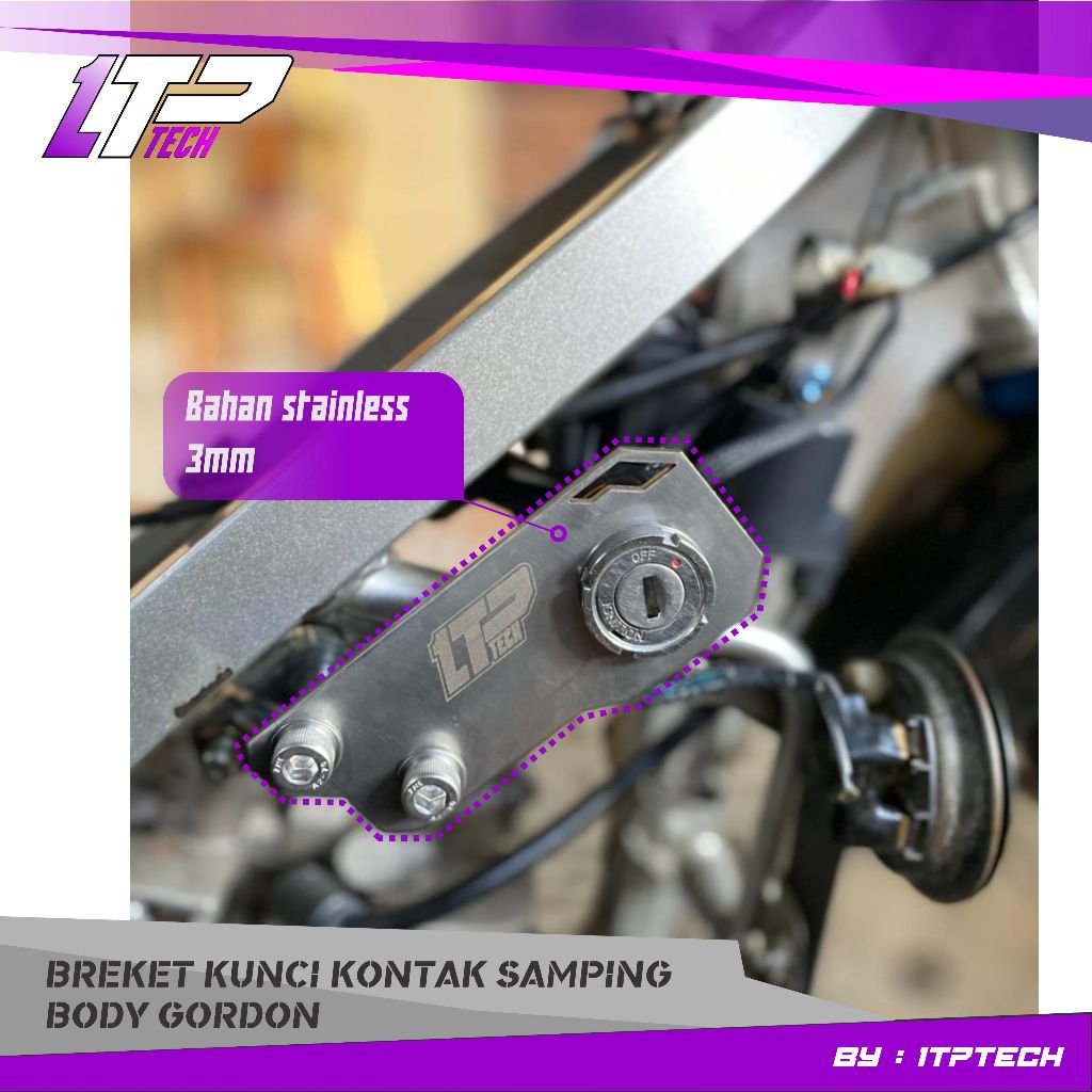 BREKET KUNCI KONTAK KLX BODY GORDON kunci kontak samping kanan
