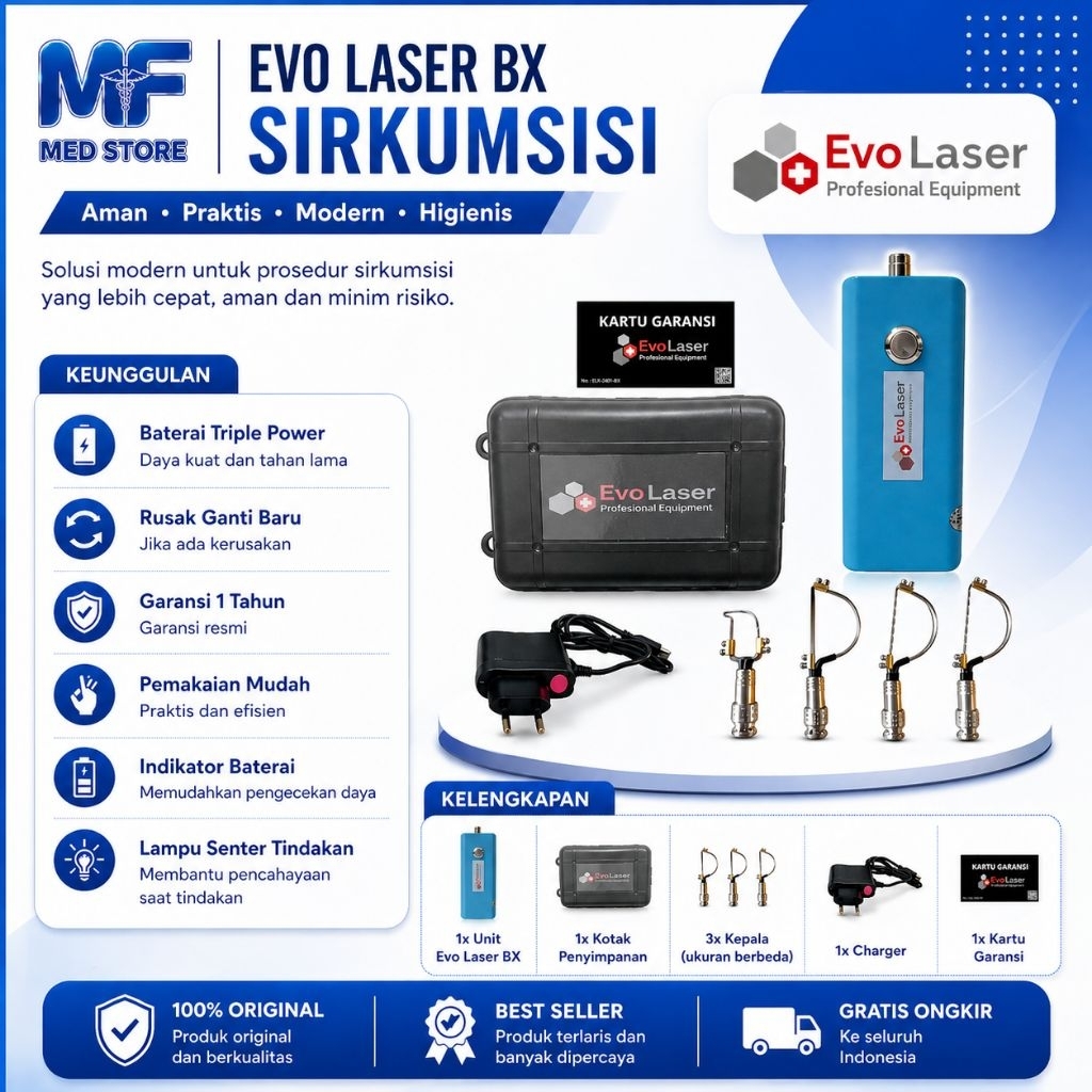 Evo Laser BX Alat Sunat Laser Portable | Flash Cauter Khitan Sirkumsisi | Thermocauter Sunat