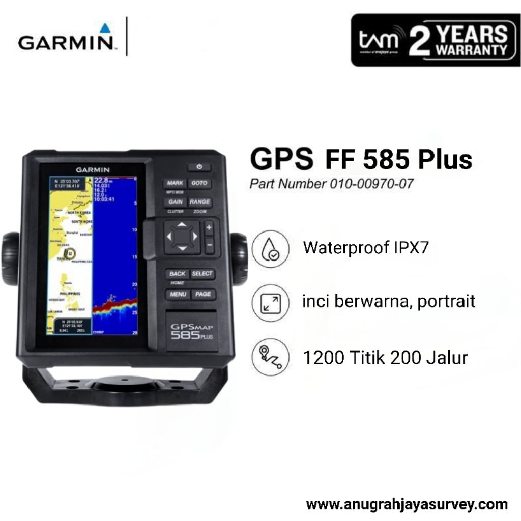 Gps Garmin Fishfinder 585 Plus Transduser GT15M-TM