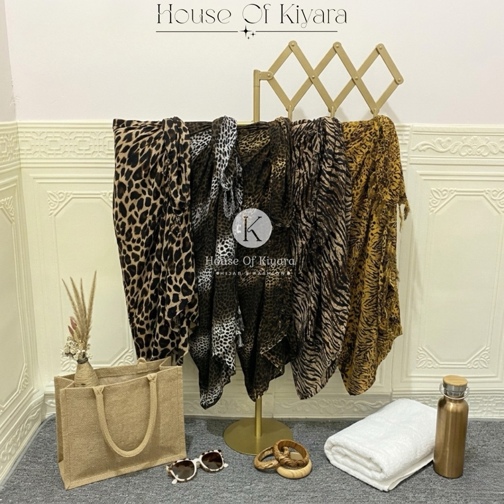Kain Pantai Bali Motif Leopard | Bahan Rayon Super Adem, Lebut dan Nyaman