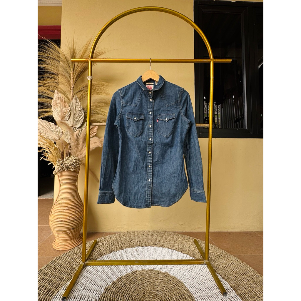 KEMEJA DENIM LEVIS KANCING BATU XS ORIGINAL