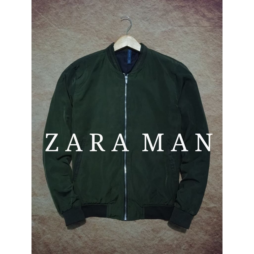 Jaket casual bomber ZARA MAN recomend bekas pakai