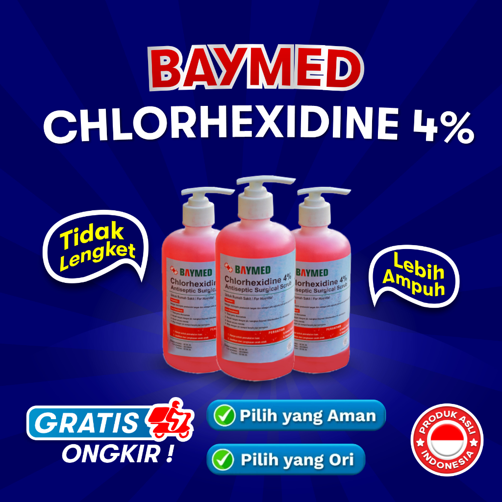 BAYMED - Chlorhexidine 500ml - CHG 4% Handrub - Handwash - Handsanitizer
