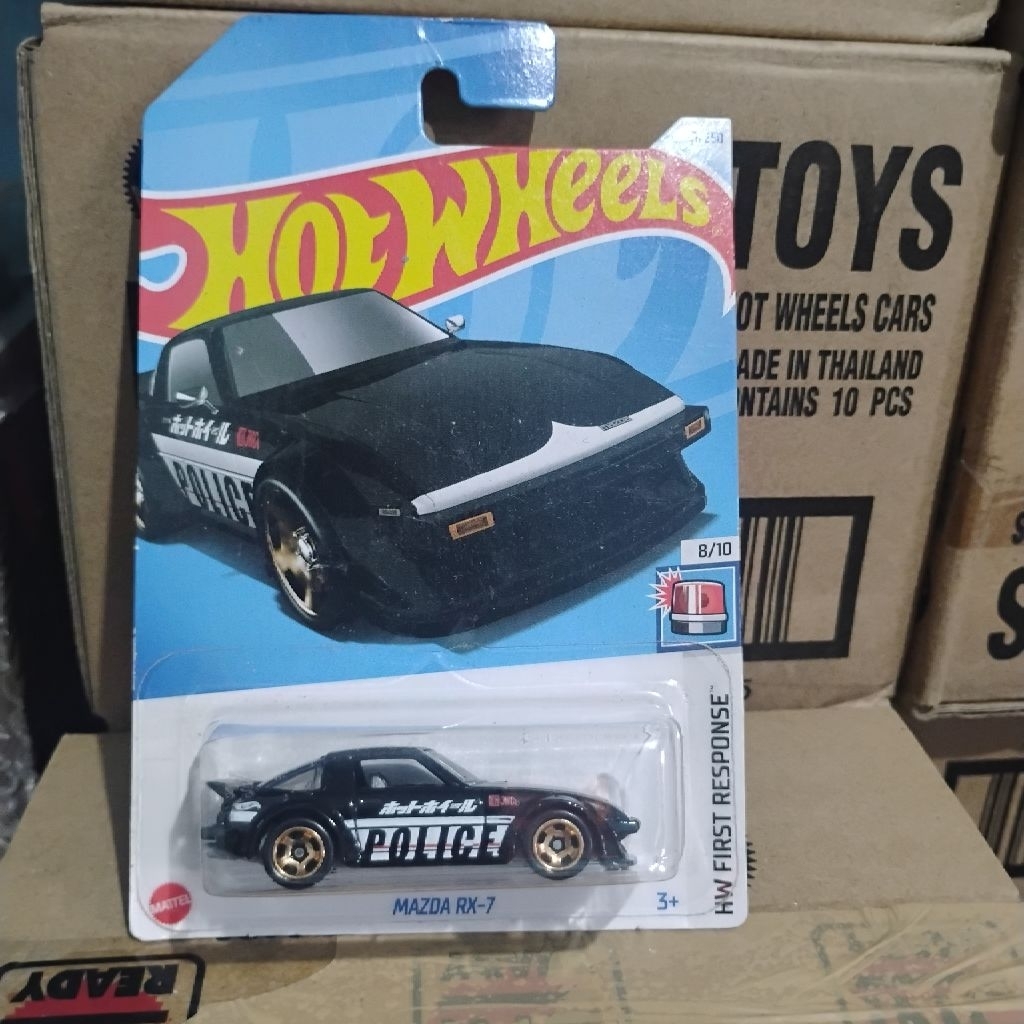 Hot wheels Mazda RX 7 police Hitam