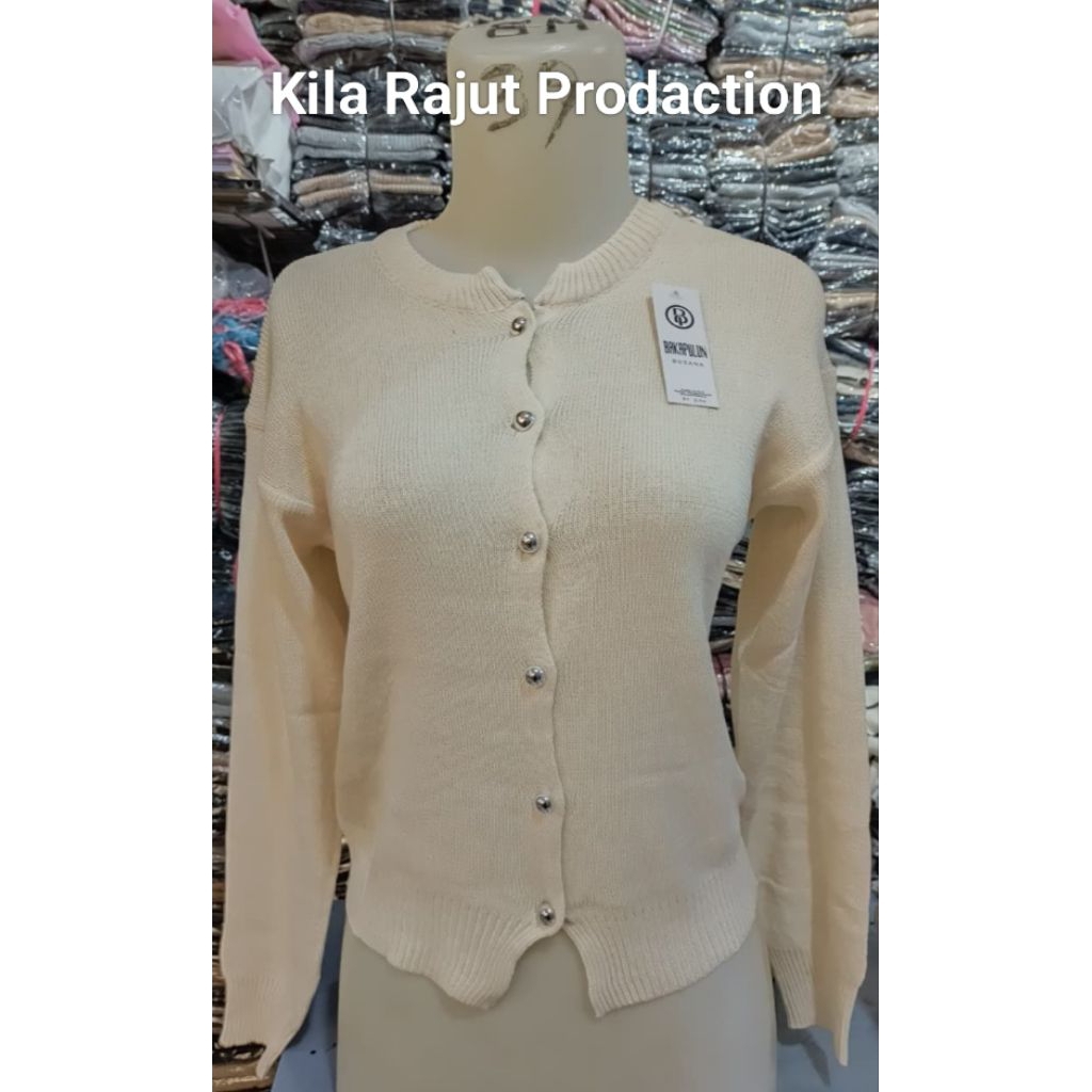 SWETER RAJUT CARDIGAN JAMUR KANCING DEPAN/CARDIGAN POLOS JAMUR