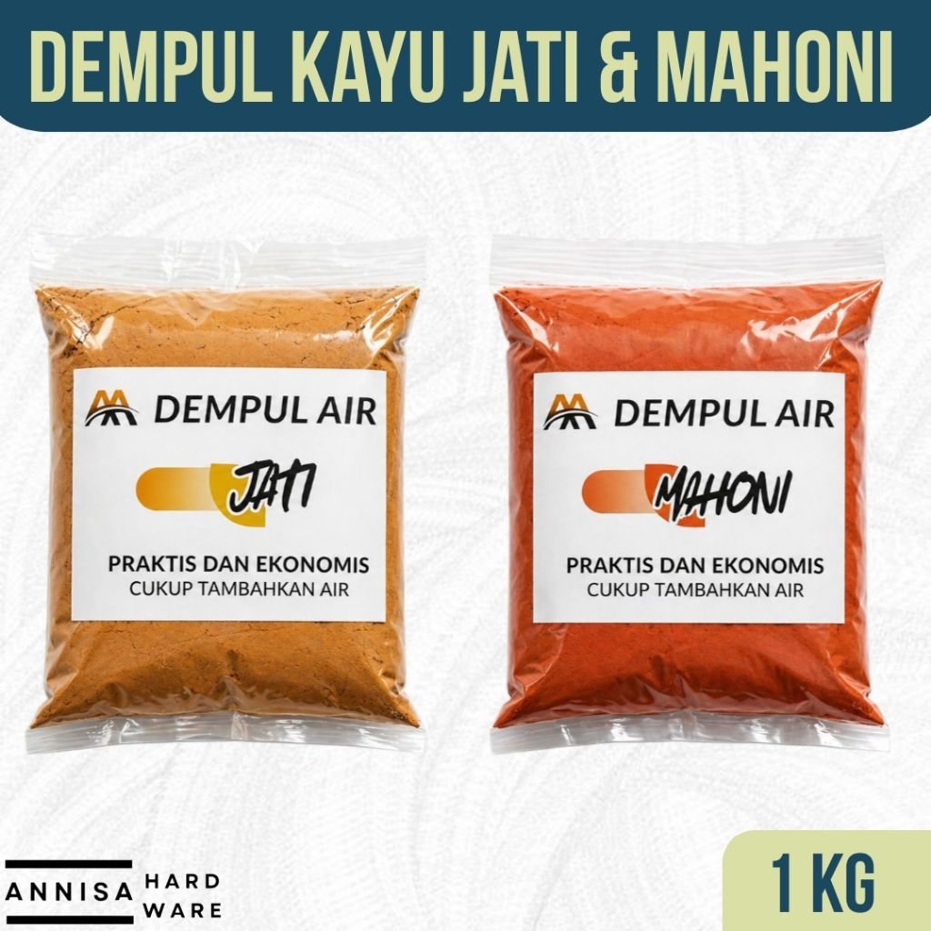 Dempul Kayu Jati 1kg Waterbased | Dempul Kayu Mahoni 1kg Waterbased 1kg Siap Pakai