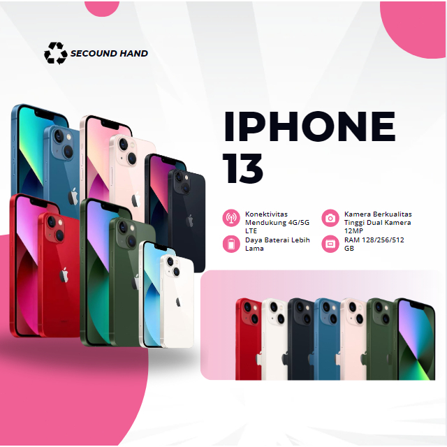 SPayLater IPhone 13 WIFI ONLY 128GB 256GB SECOND GOOD CONDITIONS