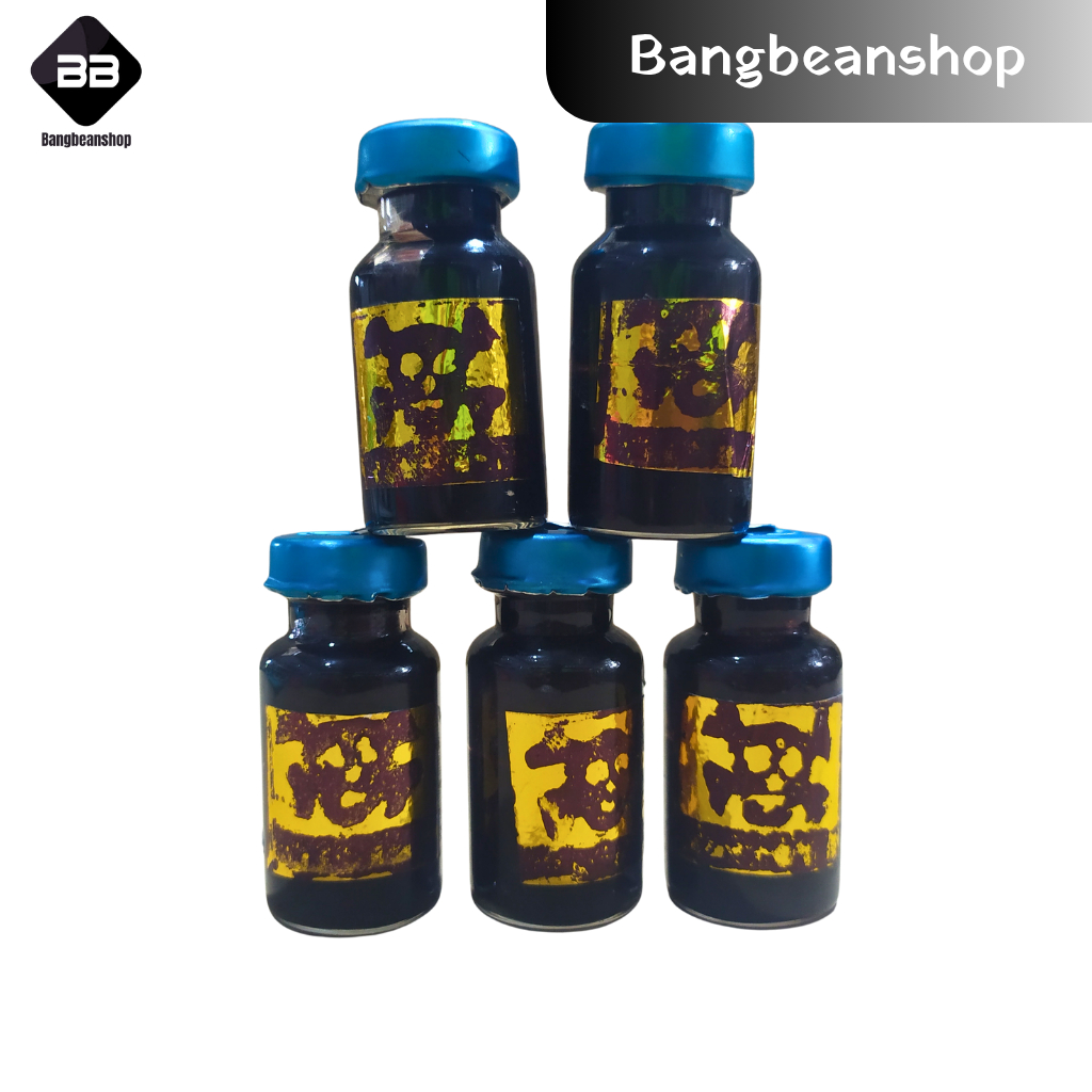 Menyan Madat Hitam Turki Botol Cap Tengkorak (5 Botol) 6ml