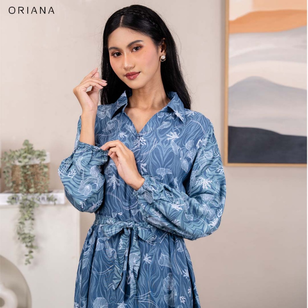 Oriana Homewear Maxi Dress Sorrel Floella Series | Daster Modern Panjang